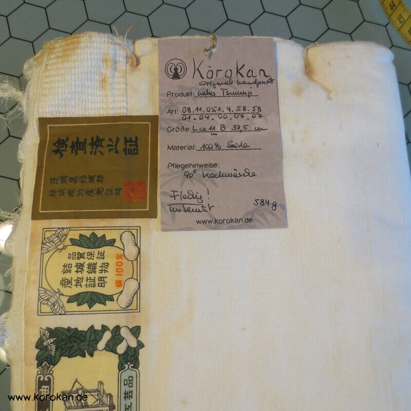 Stoffballen Tsumugi Seide, originalgeheftet