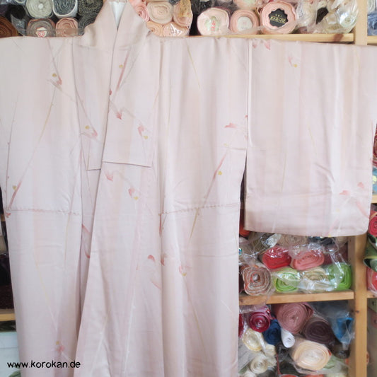 gewebte Zweige Komon / Homongi zartrosa Seidendamast