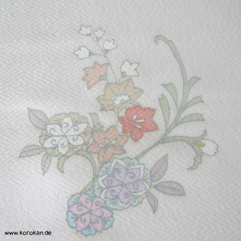 indisches Blumenmuster Bingata Tanmono, eingewebter Lurex