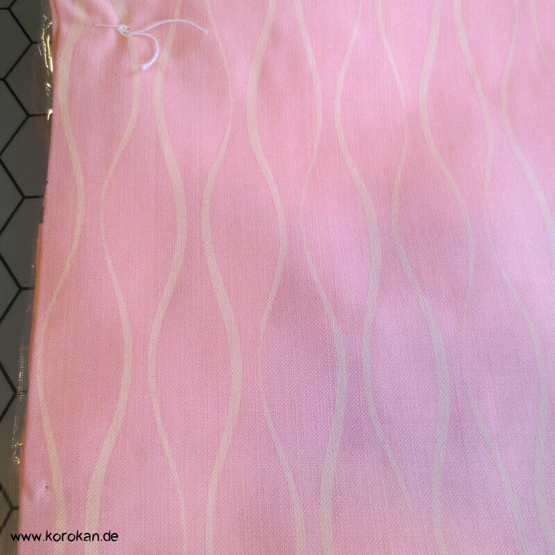 Juban Kimono Wollmusselin Stoff Tatewaku weiß auf rosa