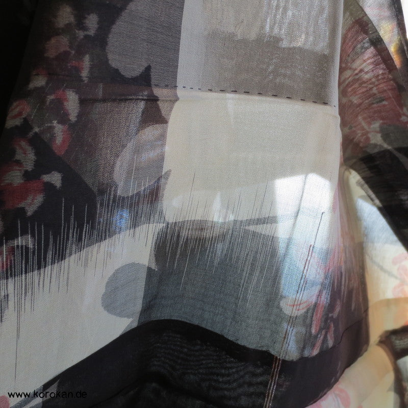 Karo und Klee Kasurimuster Hitoe Rho Kimono