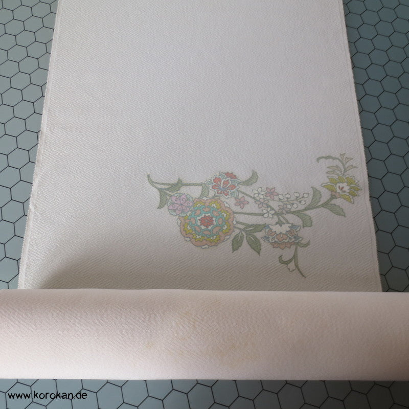 indisches Blumenmuster Bingata Tanmono, eingewebter Lurex