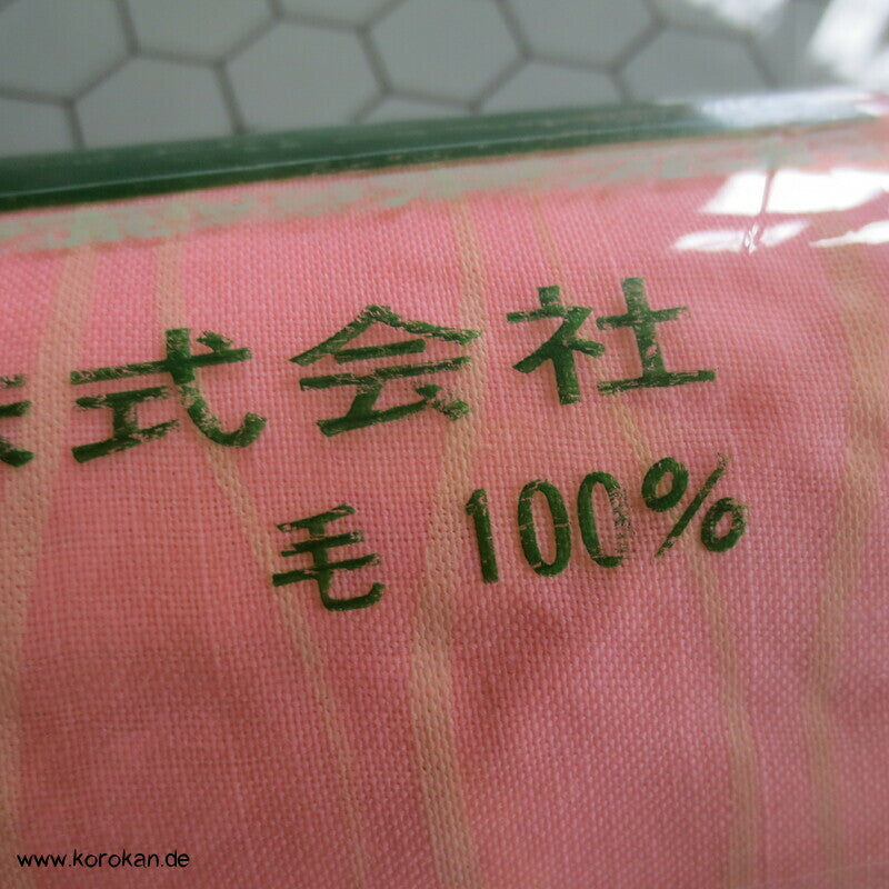 Juban Kimono Wollmusselin Stoff Tatewaku weiß auf rosa