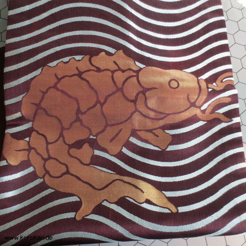 Koi / Fisch auf Wellengrund Nagoya Obi