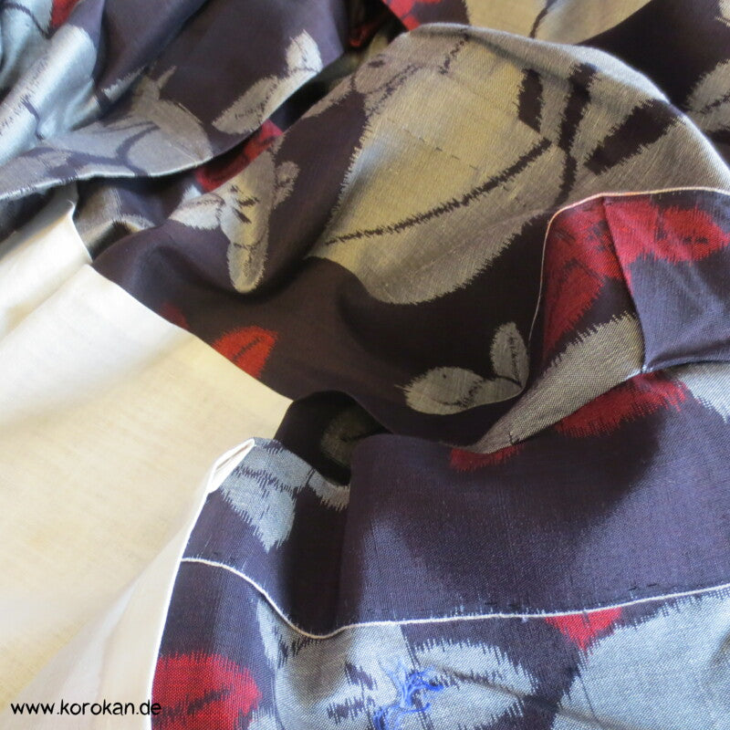 Tachibana Kasuri Hitoe Meisen Seiden Kimono