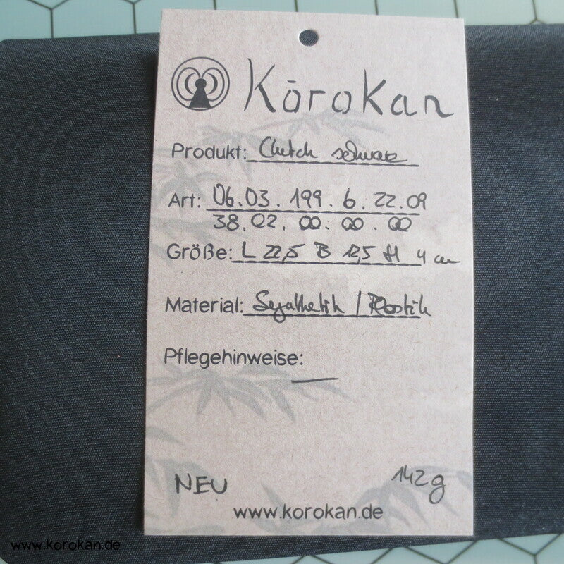 Clutch Abend Tasche für Kimono, schlicht schwarz