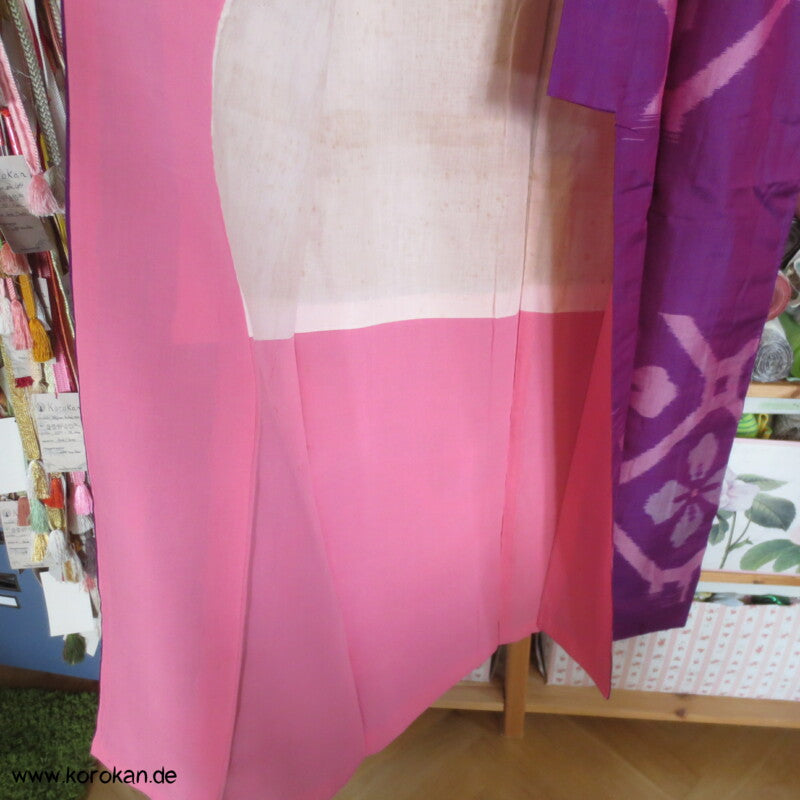 Japan Art Deco riesiges Kikko Meisen Seiden Kimono