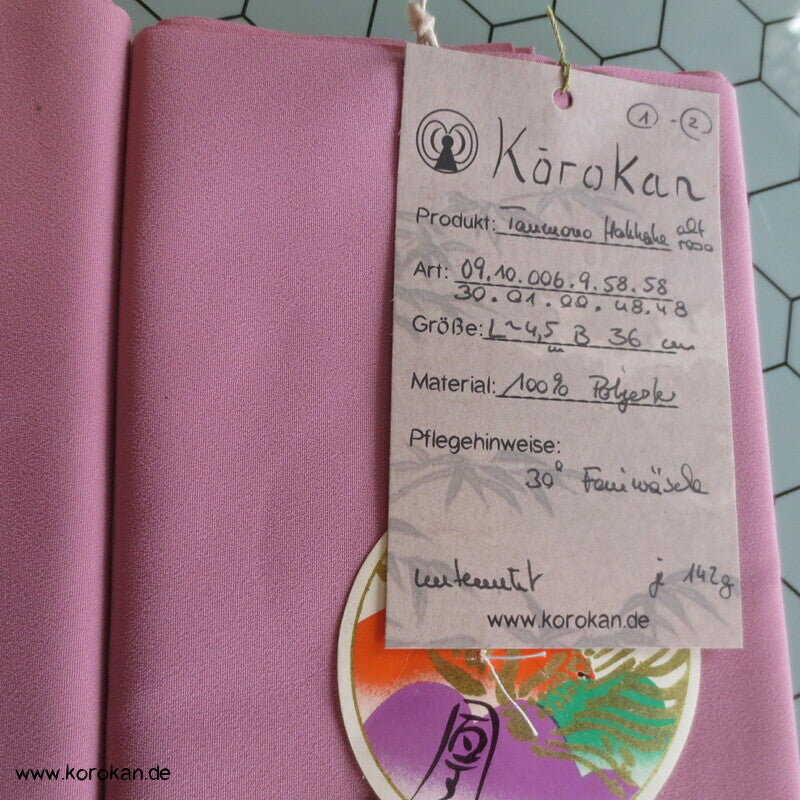 Hakkake unteres Kimono Futterstoff, feiner Crepe altrosa