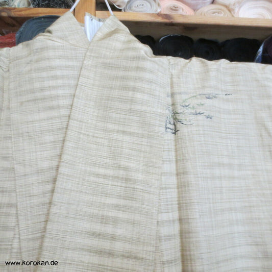 Landschafts Tsumugi Jacquard Hitoe Kimono