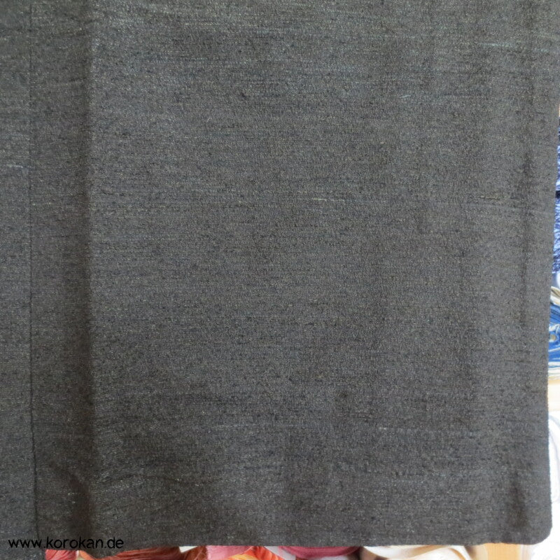 japanische dunkelmelierte Tsumugi Seiden Haori Männer Kimono Jacke, Bilder im Futter