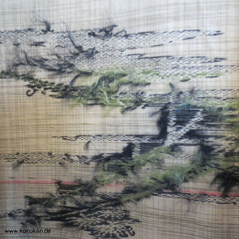Landschafts Tsumugi Jacquard Hitoe Kimono