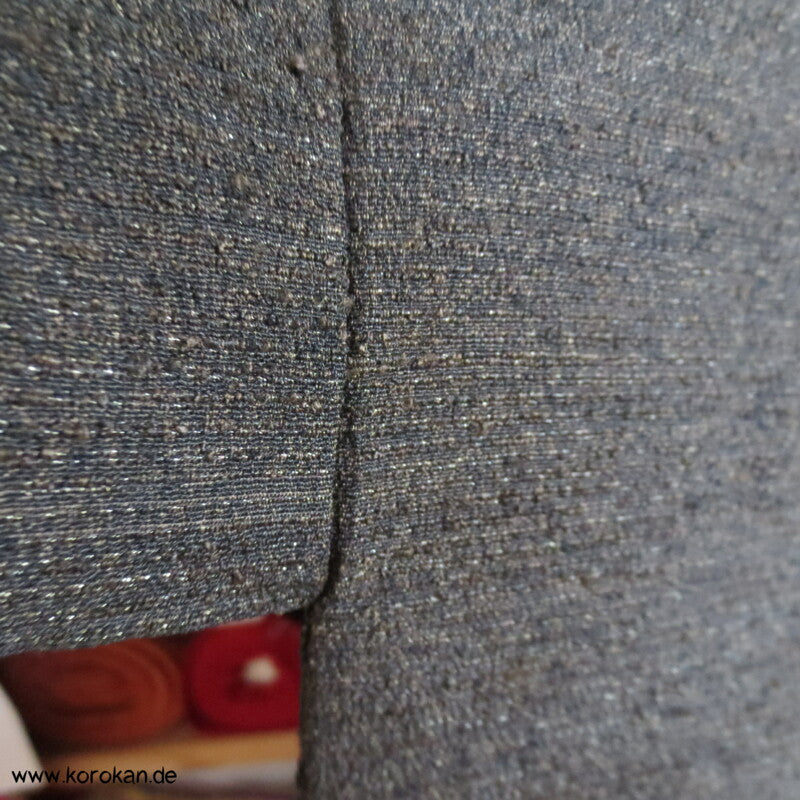 japanische dunkelmelierte Tsumugi Seiden Haori Männer Kimono Jacke, Bilder im Futter