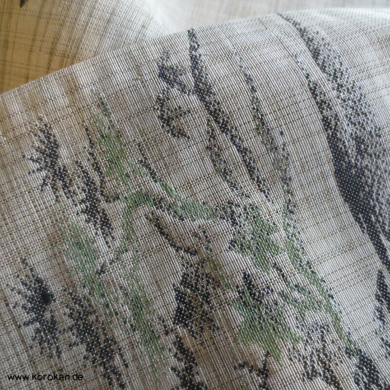 Landschafts Tsumugi Jacquard Hitoe Kimono