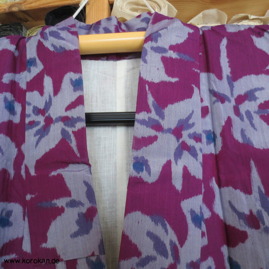 Japan Art Deco Katleya Orchideen Meisen Seiden Kimono