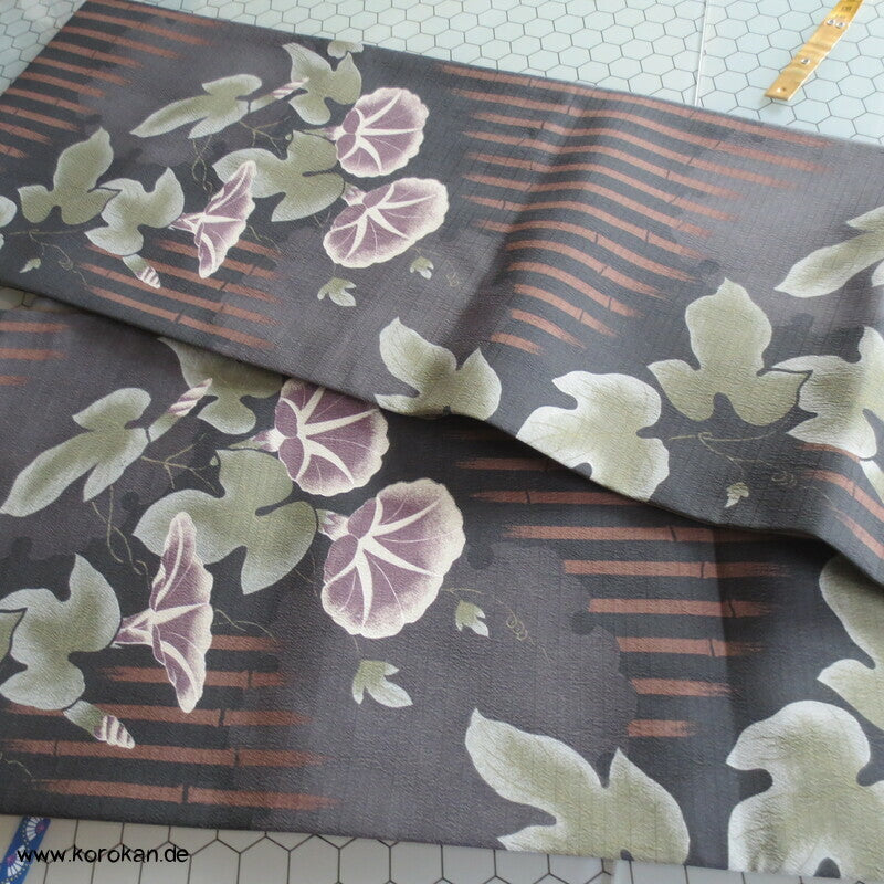 Prachtwinden auf Rho Drehergewebe Fukuro Obi