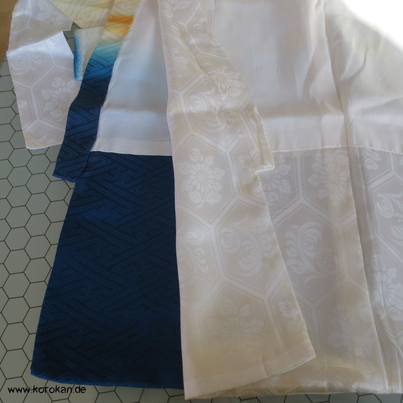 Furisode - Prachtkimono für kleine Jungen, gestickte Kraniche