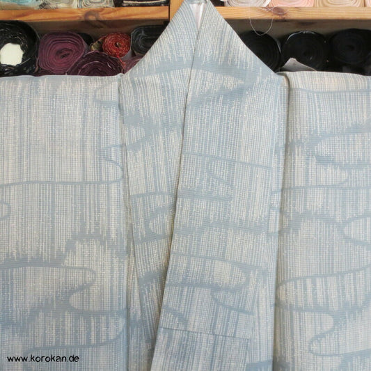 Regen im Nebel Hitoe Kimono, Rho Seide