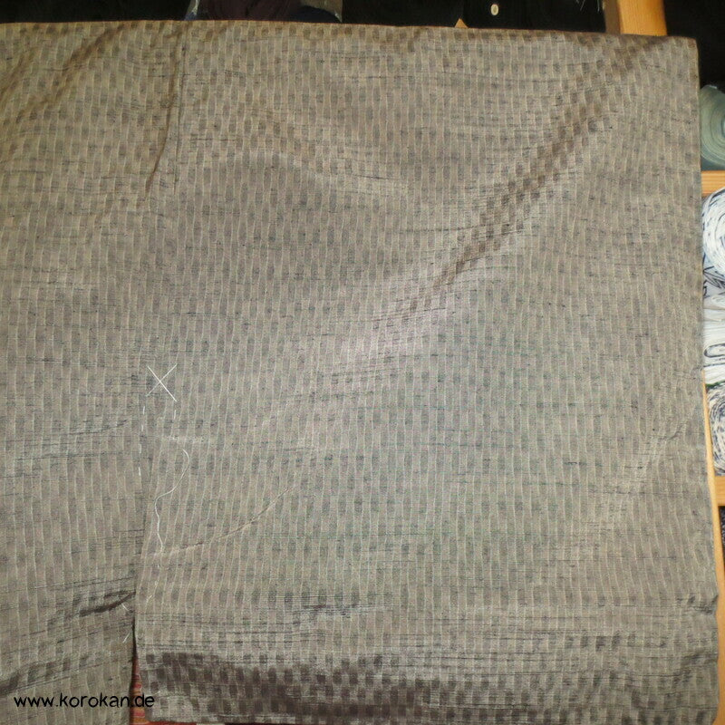 japanischer Tatewaku Wellenstreifen Tsumugi Seiden Kimono
