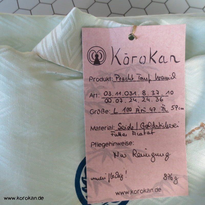 Furisode - Prachtkimono für kleine Jungen, gestickte Kraniche