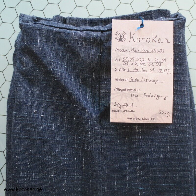 grobe Tsumugi Seiden Haori Männer Kimono Jacke, teilgefüttert