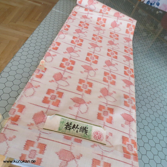 Woll Kimono Stoff mit geometrischem Kasuri Druck