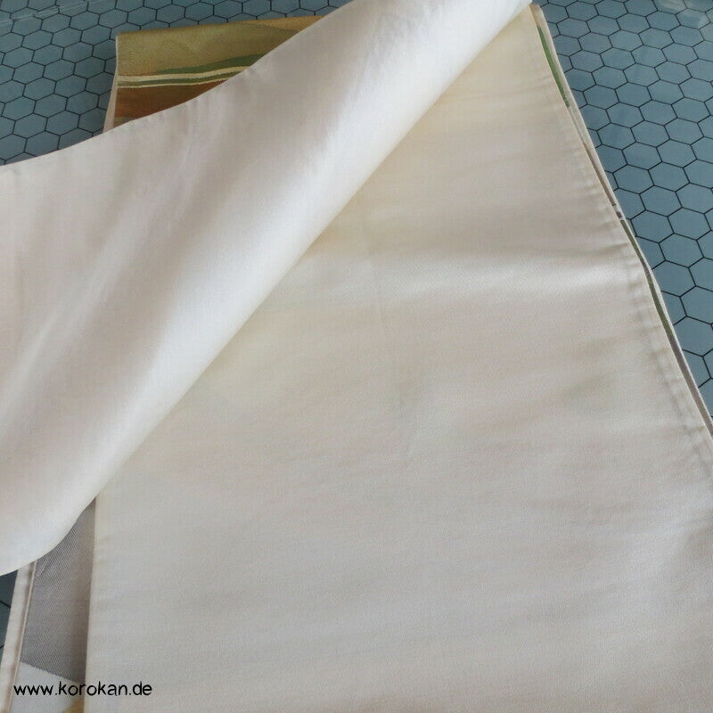 moderne Fächer grün silber gold Fukuro Obi