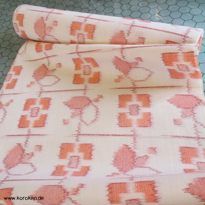 Woll Kimono Stoff mit geometrischem Kasuri Druck