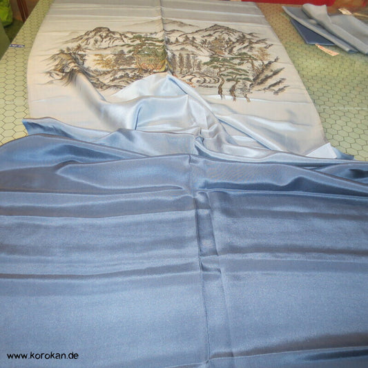 Bergtempellandschaft Männer Juban Kimono Seiden Karieba