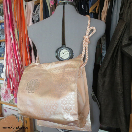 große Taiko Trommel Kimono Seidenbrokat Tasche mit Obijime Träger