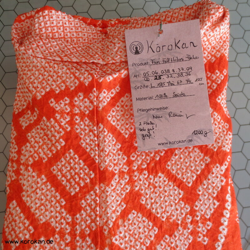 Full Shibori riesige Fächer, teils Goldstickerei Furisode Seiden Kimono