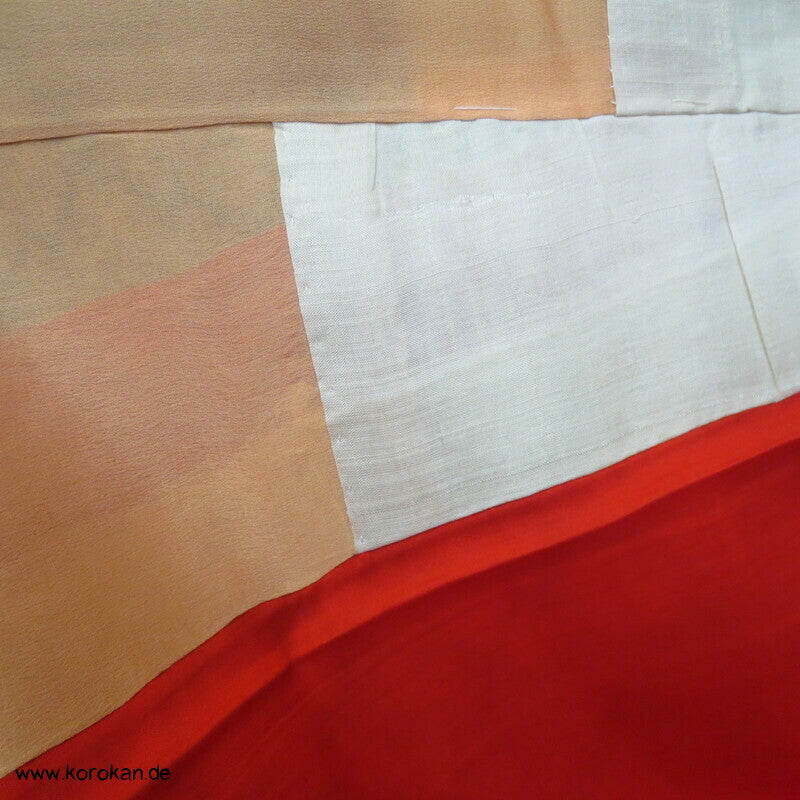japanischer Baumborke Matsukawabishi Kasuri Tsumugi Seiden Kimono