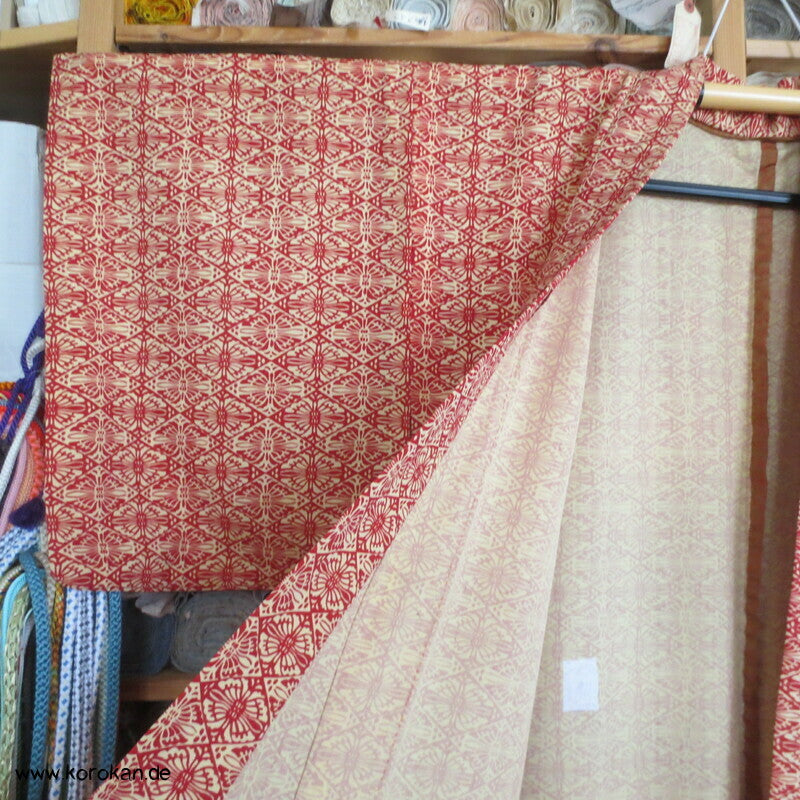 japanischer Hitoe Woll Kimono, Diamant Schmetterling