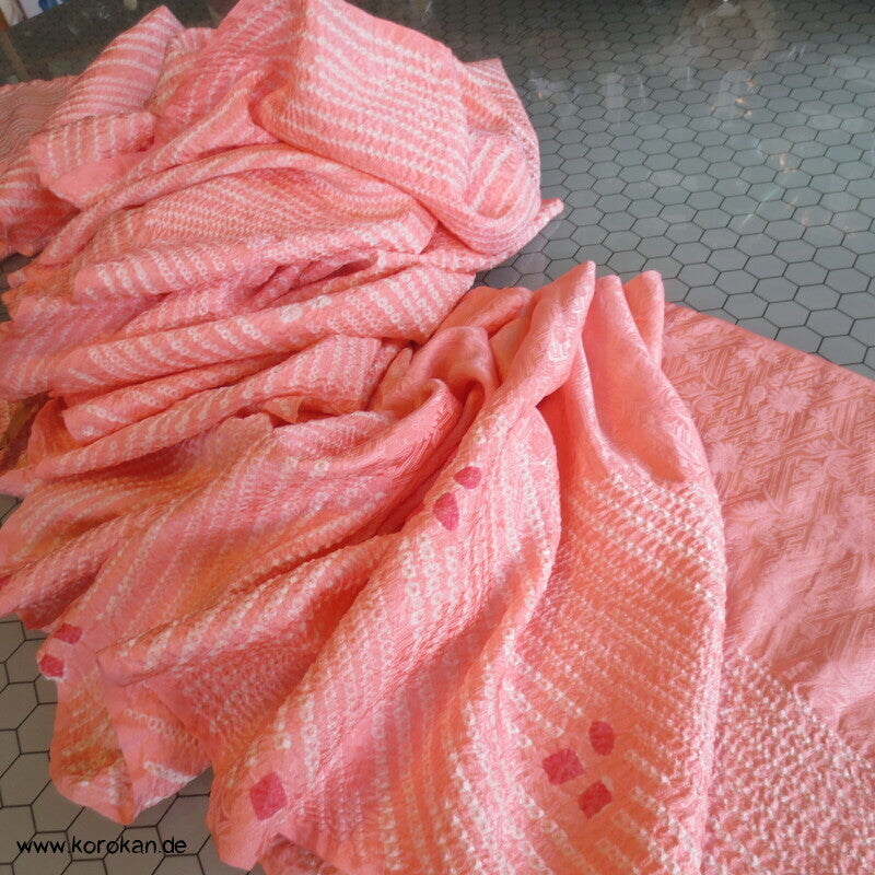 Shibori Seidendamast für Kimono Tanmono