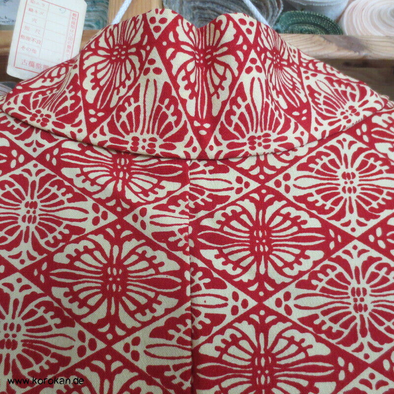 japanischer Hitoe Woll Kimono, Diamant Schmetterling