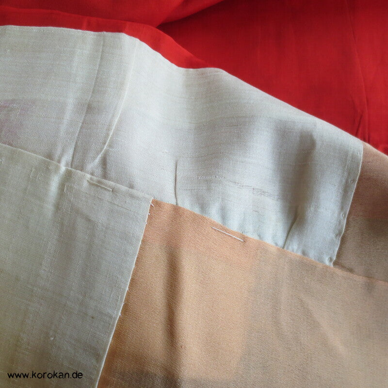 japanischer Baumborke Matsukawabishi Kasuri Tsumugi Seiden Kimono