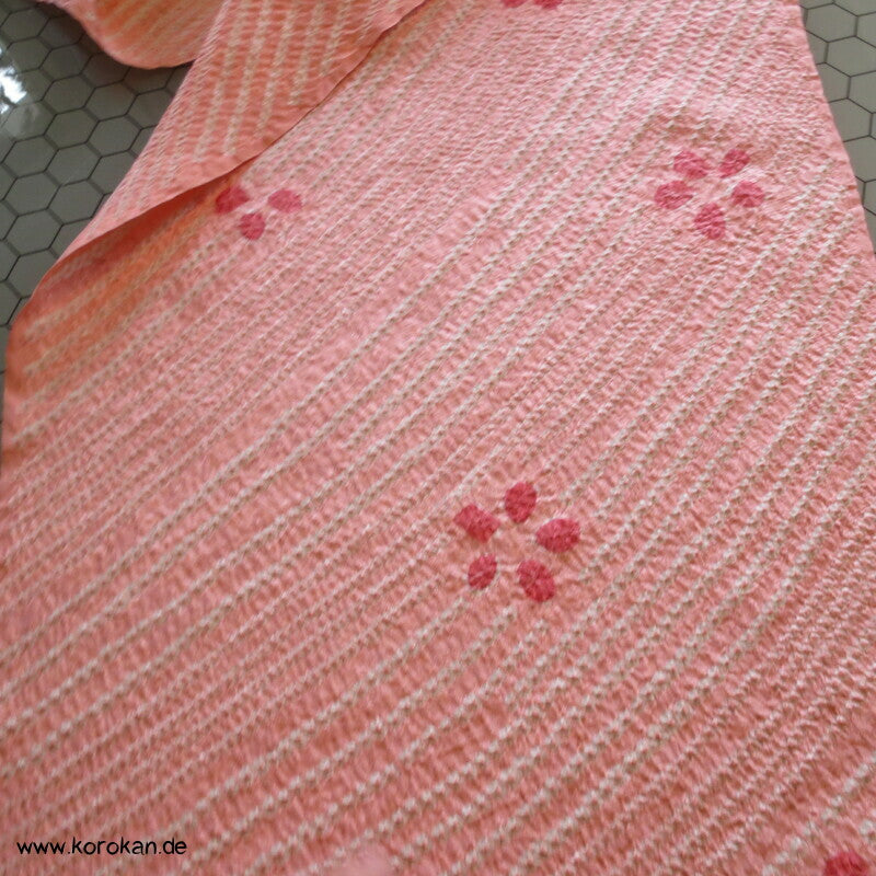 Shibori Seidendamast für Kimono Tanmono