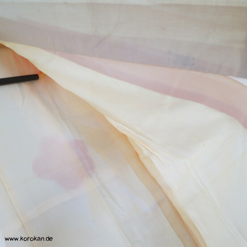 Shibori rot auf weiß japanischer Seiden Juban Unterkimono