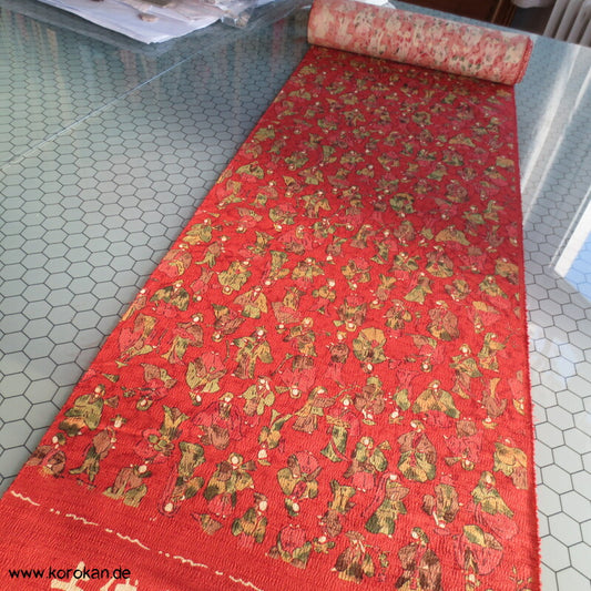 japanische Menschen dicker borkiger Kimono Seide Chirimen Crepe