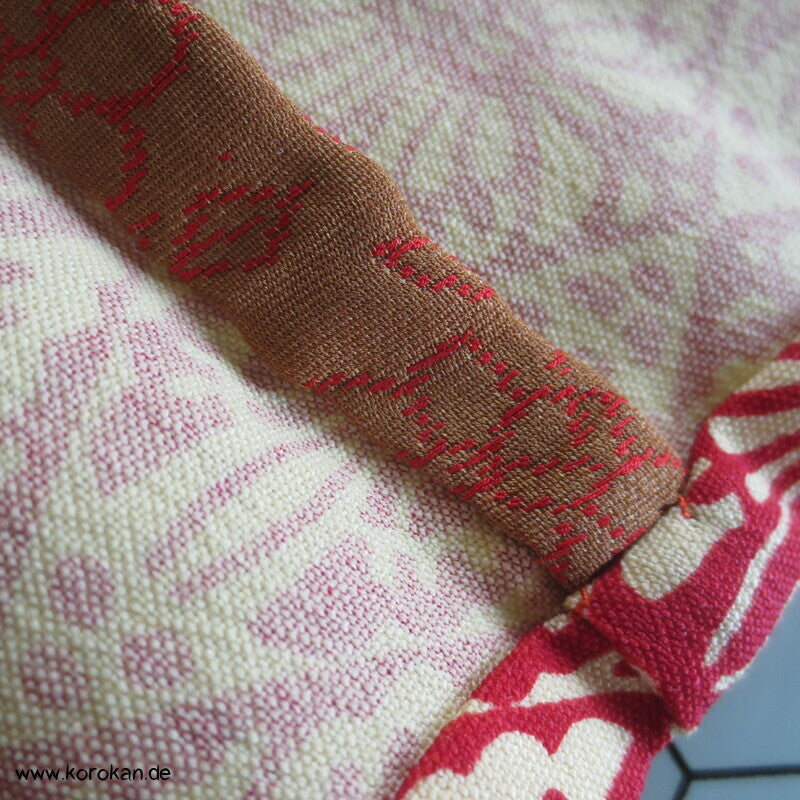 japanischer Hitoe Woll Kimono, Diamant Schmetterling