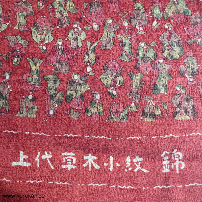 japanische Menschen dicker borkiger Kimono Seide Chirimen Crepe