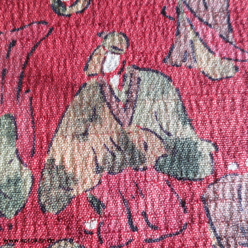 japanische Menschen dicker borkiger Kimono Seide Chirimen Crepe