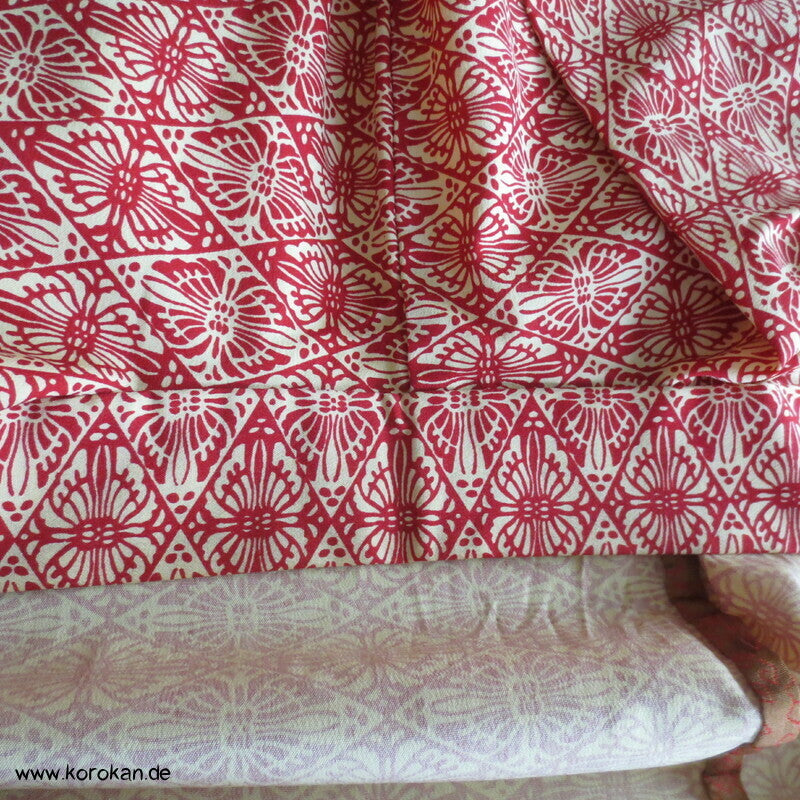 japanischer Hitoe Woll Kimono, Diamant Schmetterling