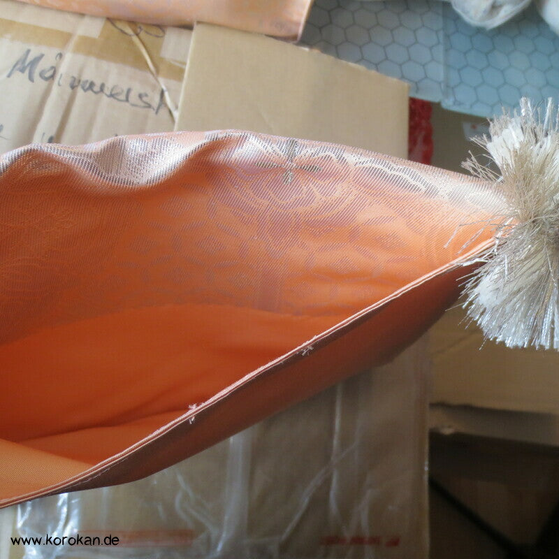 flache Taiko Trommel Kimono Seidenbrokat Tasche mit Obijime Träger, Unikat