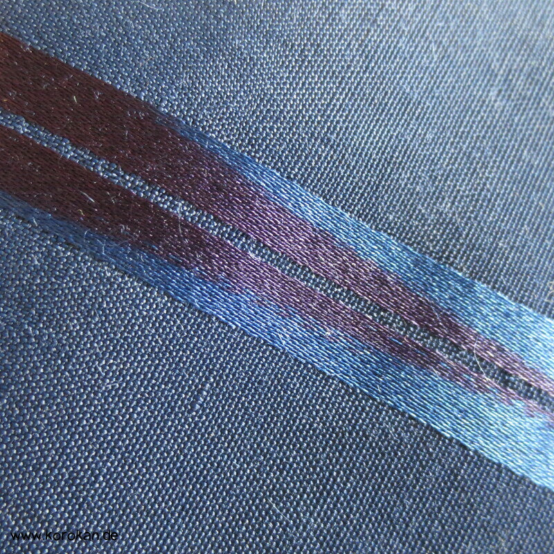 Kasuri Satin Streifen in Kimono Sha Seide Stoffrolle