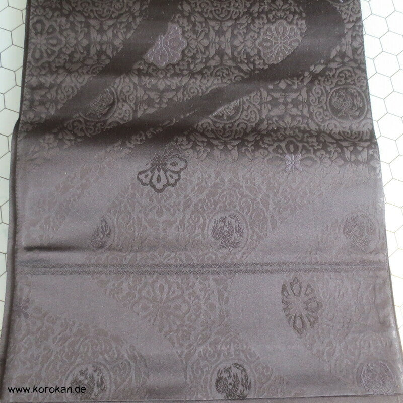 schwarz gewebte Musterwelle Kuro Fukuro Obi