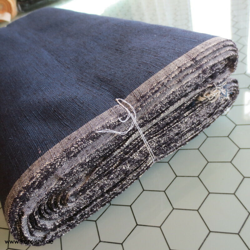 Tanmono Stoffrolle indigo Tsumugi Kimono Seide Ensemble Ballen