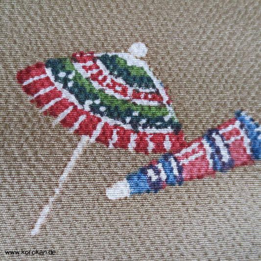 Papierschirme Chirimen Crepe Kimono Seide