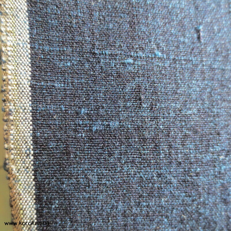 Tanmono Stoffrolle blauschwarz Tsumugi Kimono Seide Ballen