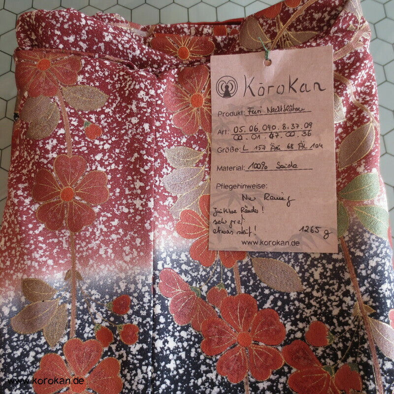 Furisode Seidencrepe Kimono Japan Umeblüten in der Nacht