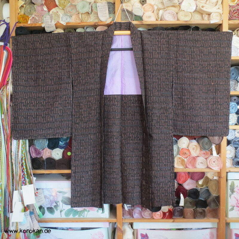 Haori Kimono Jacke aus Seidentaft mit Kiefernnadelmuster